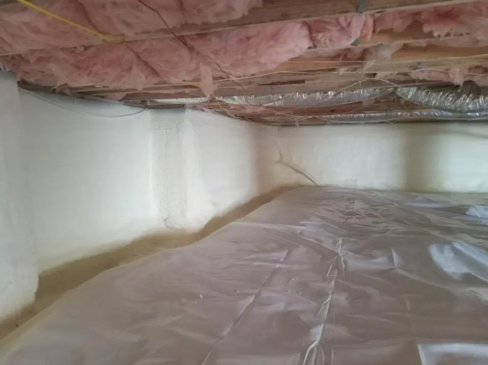Crawl space encapsulation with closed-cell spray foam for Attic Insulation in Forestville